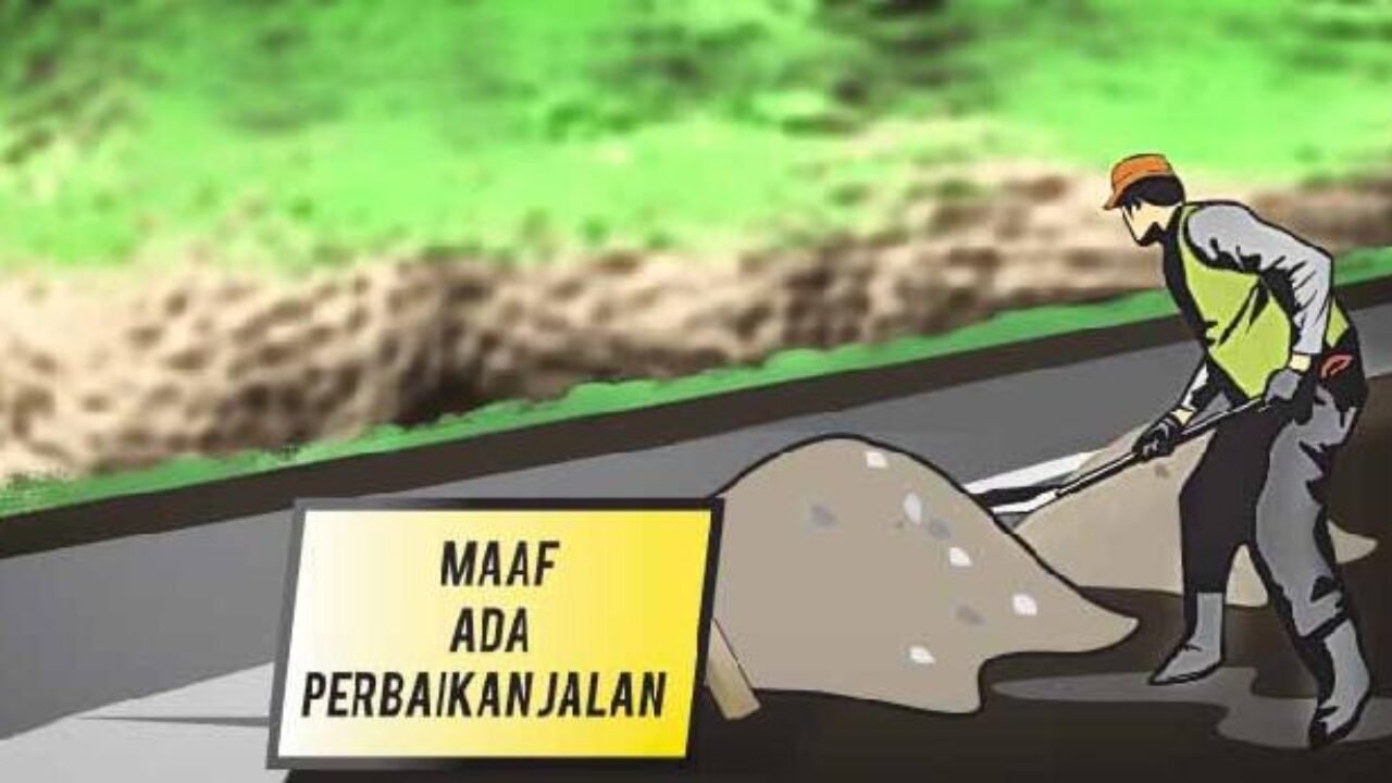 ilustrasi perbaikan jalan